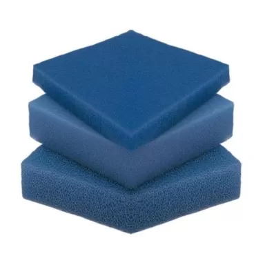 Blauw filter schuim grof 50x50x10 cm